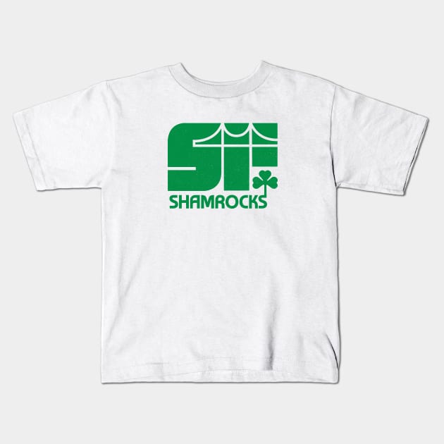 Defunct San Francisco Shamrocks PHL Hockey 1977 Kids T-Shirt by LocalZonly